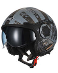 Men’s Motorcycle Helmet Double Lens Vintage Modular ABS 4