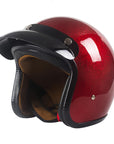 Men’s Open Face Helmet Lightweight DOT Certified Fiberglass 6