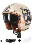 Men’s Open Face Motorcycle Helmet Lightweight ABS with EPS Foam 8