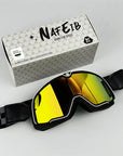Men's Retro Motorcycle Goggles Fit Over Glasses Durable UV Protection HD Lens 10