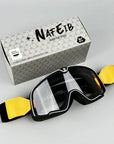 Men's Retro Motorcycle Goggles Fit Over Glasses Durable UV Protection HD Lens 11
