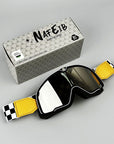 Men's Retro Motorcycle Goggles Fit Over Glasses Durable UV Protection HD Lens 2