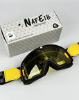 Men's Retro Motorcycle Goggles Fit Over Glasses Durable UV Protection HD Lens 4