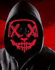 Men’s Scary LED Halloween Mask | Light Up Anonymous Cosplay 0