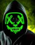 Men’s Scary LED Halloween Mask | Light Up Anonymous Cosplay 4