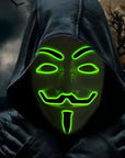 Men’s Scary LED Halloween Mask | Light Up Anonymous Cosplay 5