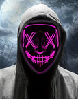 Men’s Scary LED Halloween Mask | Light Up Anonymous Cosplay 8