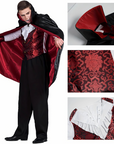 Men’s Scary Vampire Halloween Costume | Gothic Long Cape 1