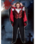 Men’s Scary Vampire Halloween Costume | Gothic Long Cape 2