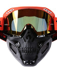 Men’s Skull Motorcycle Mask Protective Gear with Adjustable Fit 0