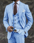 Men's Three-Piece Breathable Fabric Suit 4