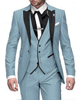 Men's Three-Piece Elegant Linen Suit 12