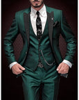 Men's Three-Piece Elegant Linen Suit 2