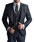 Men's Three-Piece Elegant Linen Suit 5