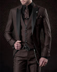 Men's Three-Piece Elegant Linen Suit 8