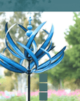 Metal Garden Wind Spinner Kinetic Art Sculpture - Elegant Outdoor Decor for Garden 5
