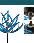 Metal Garden Wind Spinner Kinetic Art Sculpture - Elegant Outdoor Decor for Garden 6