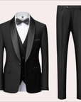Variant image for Mikkel - Stylish Black Suit for Men, Slim Fit Wedding Suit, 2-Piece Set-7