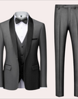Variant image for Mikkel - Stylish Black Suit for Men, Slim Fit Wedding Suit, 2-Piece Set-13