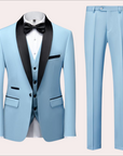 Variant image for Mikkel - Stylish Black Suit for Men, Slim Fit Wedding Suit, 2-Piece Set-25