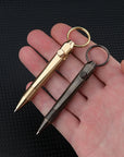 Mini Brass Tactical Pen Keychain – Durable Self-Defense Tool with Smooth Writing for Everyday Use 1