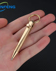 Mini Brass Tactical Pen Keychain – Durable Self-Defense Tool with Smooth Writing for Everyday Use 3