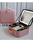 MirrorGlam | LED Light Makeup Bag with Mirror for On-the-Go Styling 0