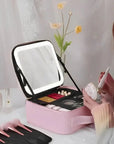 MirrorGlam | LED Light Makeup Bag with Mirror for On-the-Go Styling 2