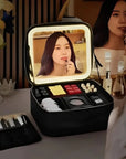 MirrorGlam | LED Light Makeup Bag with Mirror for On-the-Go Styling 5