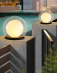 Modern Outdoor Solar Pillar Lamp - Weatherproof Garden Light with Dual-Layer Moonlight Design 2