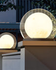 Modern Outdoor Solar Pillar Lamp - Weatherproof Garden Light with Dual-Layer Moonlight Design 7