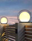 Modern Outdoor Solar Pillar Lamp - Weatherproof Garden Light with Dual-Layer Moonlight Design 9