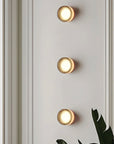 Modern Wall Light Elegant Dimpled Design Metal and Glass Sconce 1