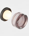 Modern Wall Light Elegant Dimpled Design Metal and Glass Sconce 7