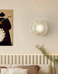 Modern Wall Sconce Milky Coffee Resin Contemporary Design Lighting 5