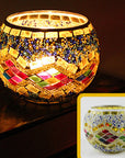 MosaicGlow | Elegant Handcrafted Glass Tealight Holder 0