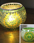 MosaicGlow | Elegant Handcrafted Glass Tealight Holder 15