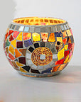 MosaicGlow | Elegant Handcrafted Glass Tealight Holder 28