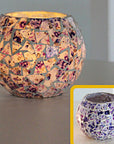 MosaicGlow | Elegant Handcrafted Glass Tealight Holder 4