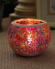 MosaicGlow | Elegant Handcrafted Glass Tealight Holder 7