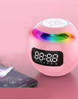 Multifunctional Bluetooth Alarm Clock Speaker with LED Display and Colorful Night Light – 2200mAh Battery 0