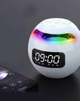 Multifunctional Bluetooth Alarm Clock Speaker with LED Display and Colorful Night Light – 2200mAh Battery 2