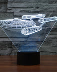 NebulaGlow | Vibrant 3D Optical Illusion LED Starship Lamp 3