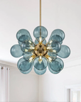 Nomis | Elegant Blue Glass Cluster Chandelier 0