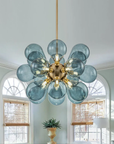 Nomis | Elegant Blue Glass Cluster Chandelier 1