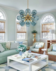 Nomis | Elegant Blue Glass Cluster Chandelier 2