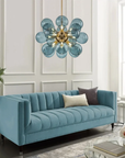 Nomis | Elegant Blue Glass Cluster Chandelier 3