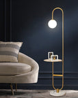 NordicGlow - Floor Lamp with Side Table 0