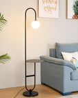 NordicGlow - Floor Lamp with Side Table 10