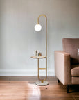 NordicGlow - Floor Lamp with Side Table 2